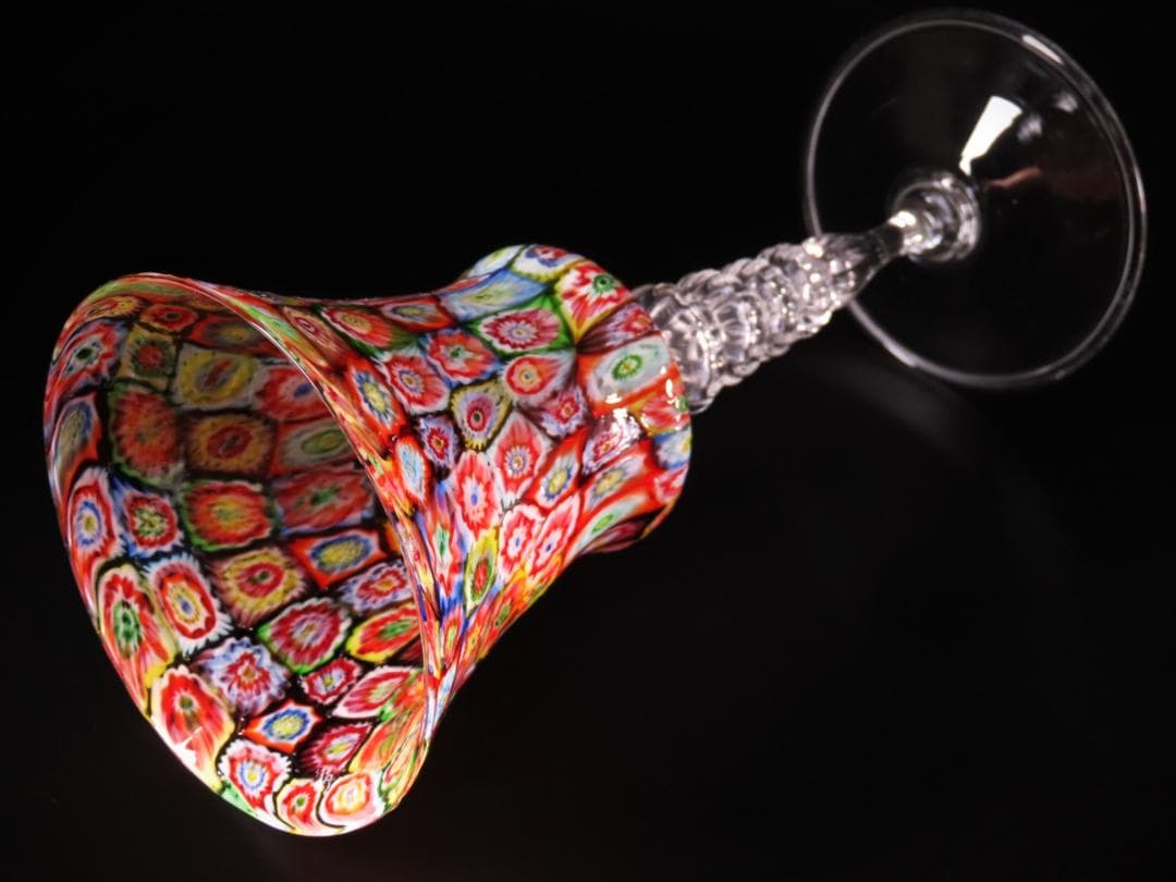 吹きガラス ワイングラス 民藝/茶碗/江波冨士子/黒木国昭/藤田喬平