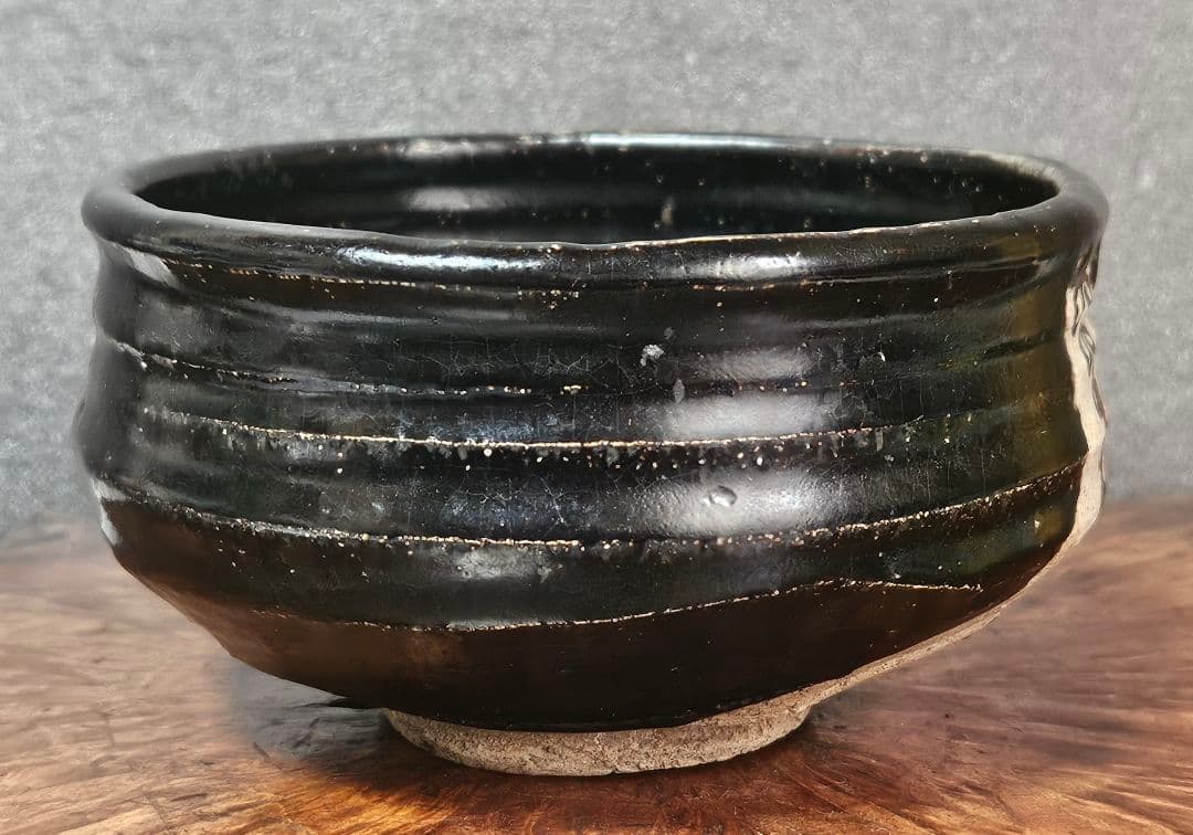 茶碗御本呉器茶碗銘:横雲ト号火変の刷目直し有共箱漆塗紙箱S203CW 茶碗