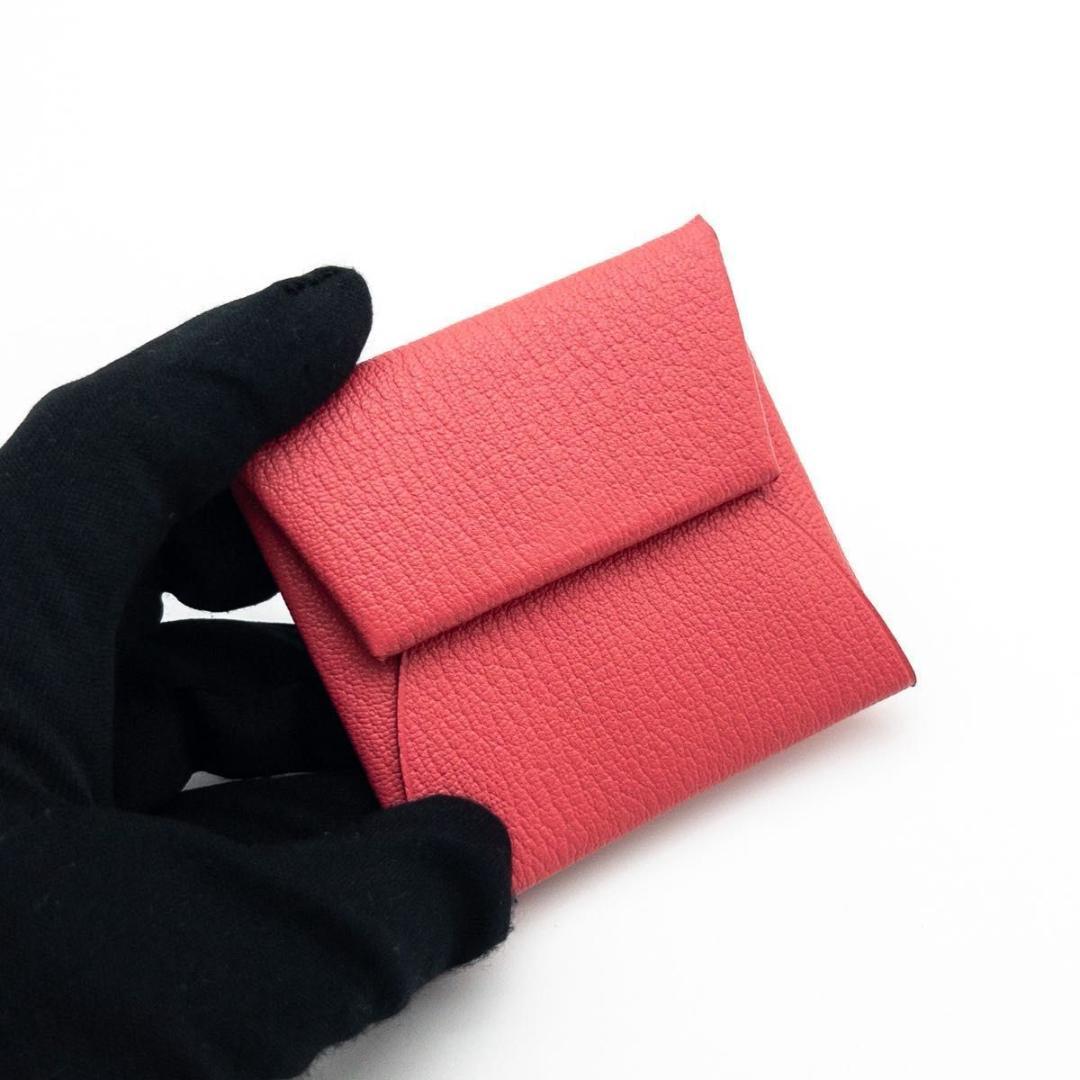 【未使用品】HERMES バスティア　ケース　小銭入れ　ピンク　エプソン
