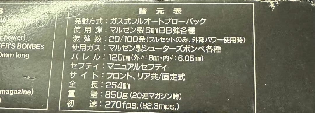 マルゼンイングラム M11ブローバックマシンピストルベーシックセットガスガン