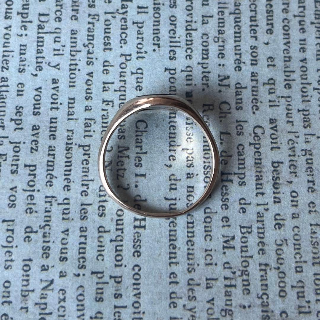 訳あり　英国　イギリス　ヴィンテージ　9k 9金　ブラッドストーンリング