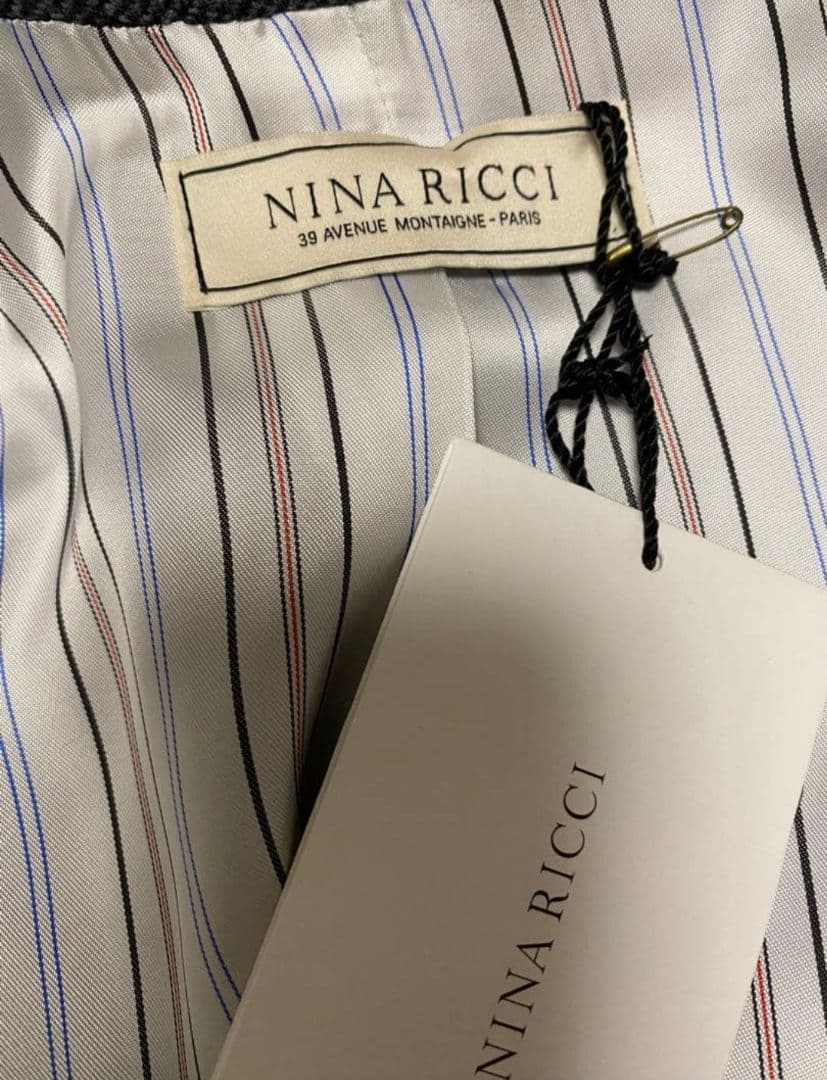 新品✨NINA RICCI チェスターコート ロング丈 2つボタン グレー 36