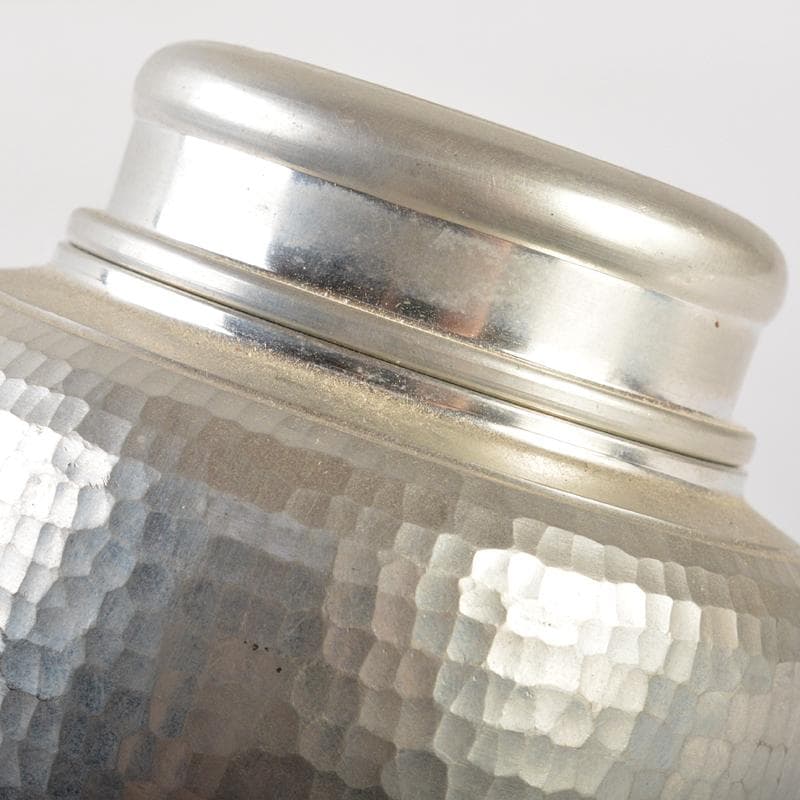 煎茶道具　錫半製　精錫　鎚目　茶壷　茶心壷　約251g　M　R7242