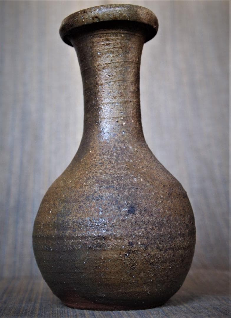 希少作☆中里隆【師：小山富士夫＆中里太郎右衛門】☆種子島花入☆共箱