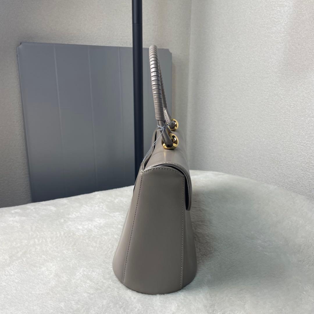 極美品 HAMANO 濱野皮革工芸 ロイヤルモデル フォーマルバッグ グレージュ