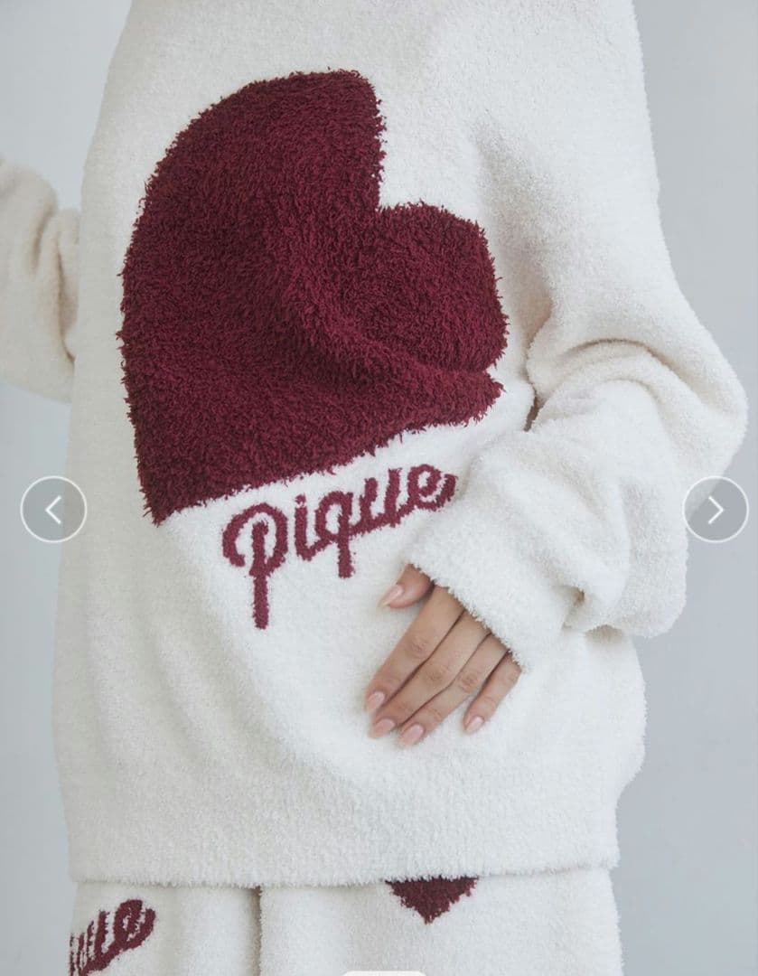 gelato pique ハートジャガードプルオーバー&ショートパンツセット