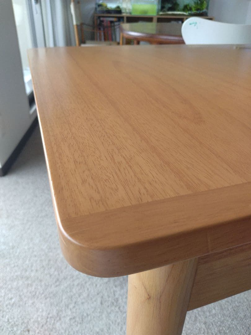 【美品】MUJI無印良品 木製テーブル70×70cm ラバーウッド材ナチュラル