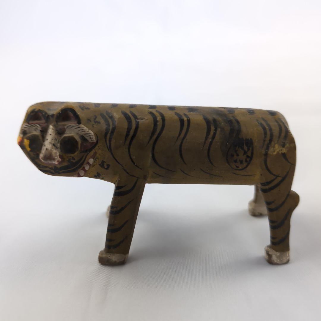 李朝木彫神獣像 木偶 仏像 神像 猫虎 朝鮮王朝時代 仏教美術