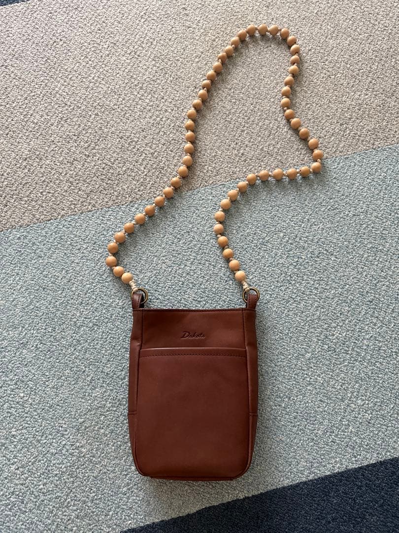 yubeshi×dakotaコラボ　ガトー ミニショルダーバッグ チョコ