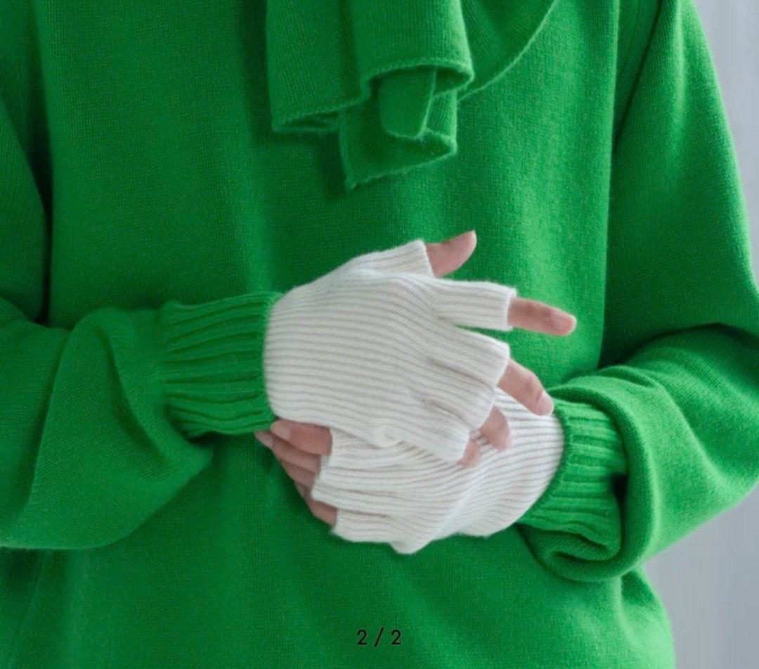 cash&barba キャッシュベイビー オープンフィンガーグローブ ホワイト