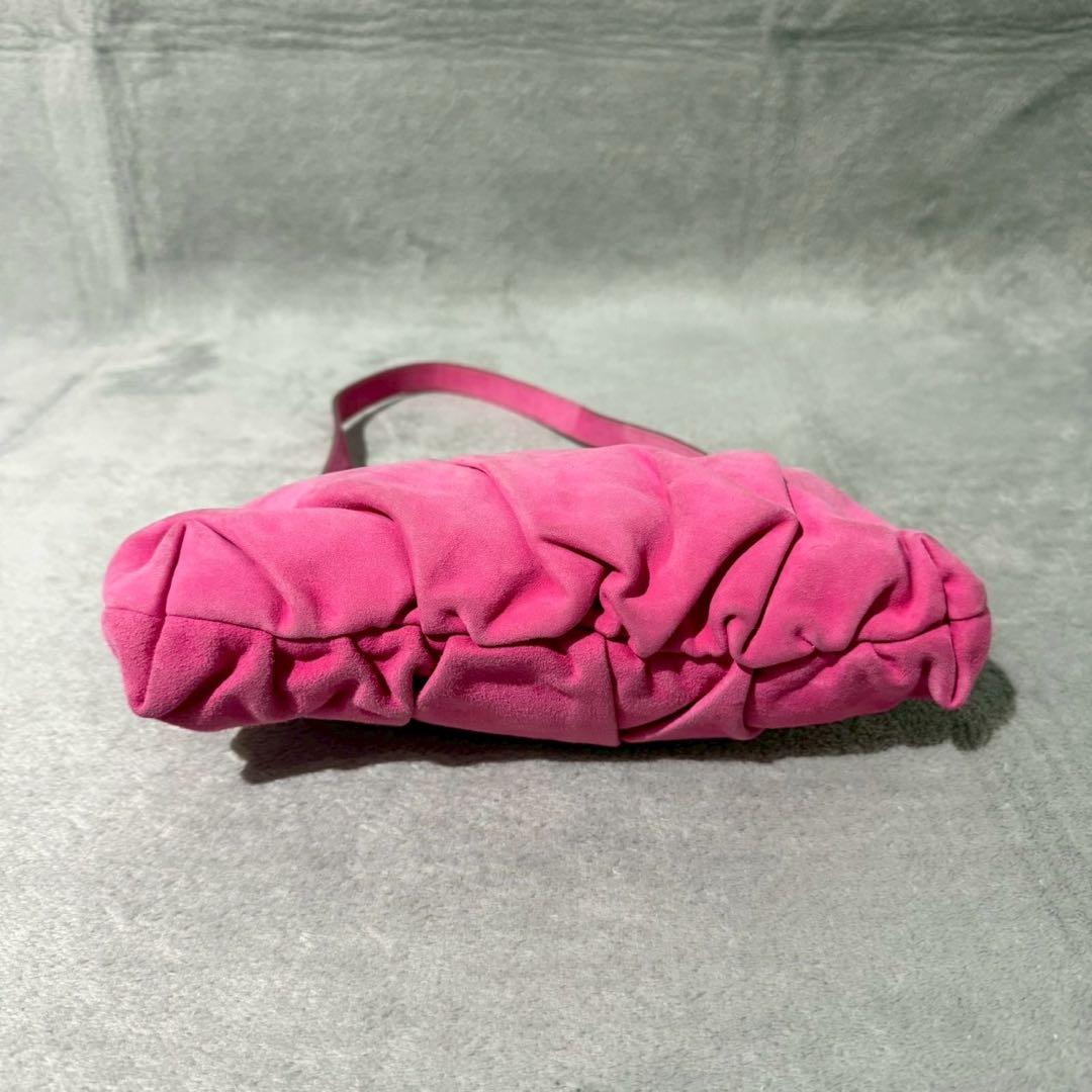 バッグ D&G Gathering Shoulder Bag Suede Pink