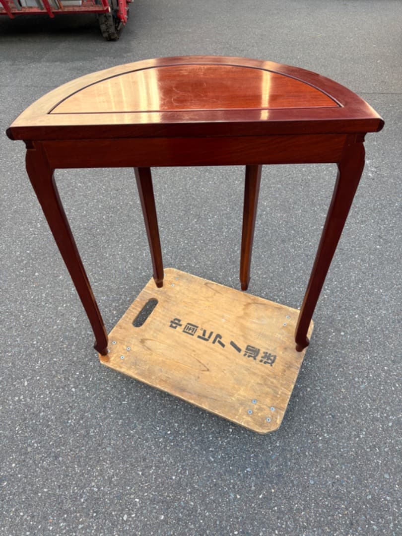 送料無料】 デミ・ルーンテーブル コンソールテーブル 猫脚 木製 欧州家具