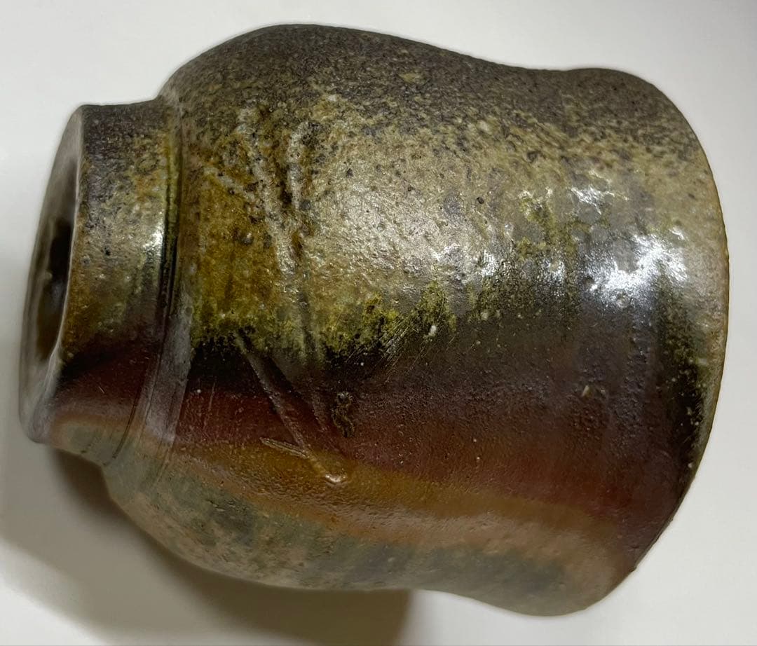 人間国宝　藤原雄　備前酒杯　ぐい呑　備前焼　共箱　共布　栞　y66