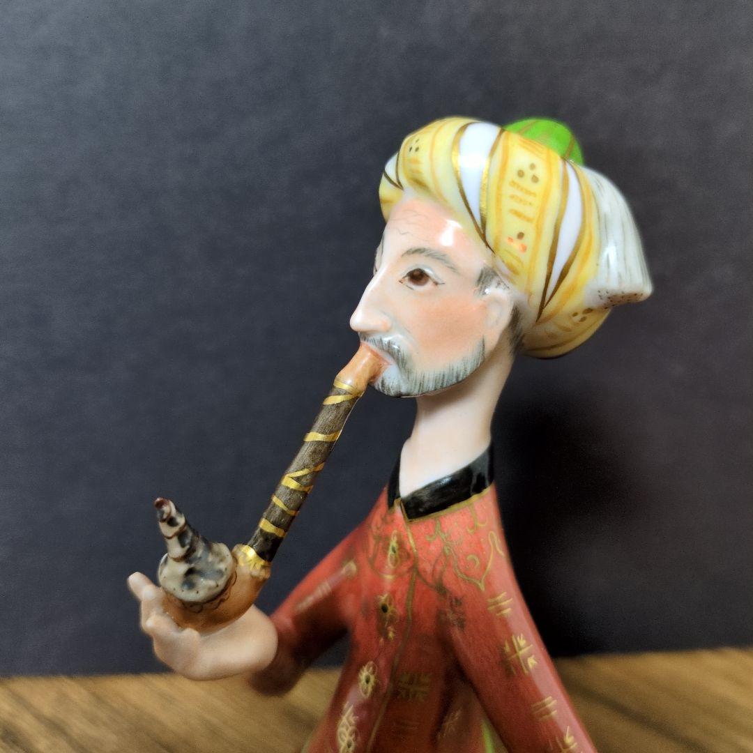 希少）ヘレンド「タバコを楽しむ」 ペルシアンフィギュリン