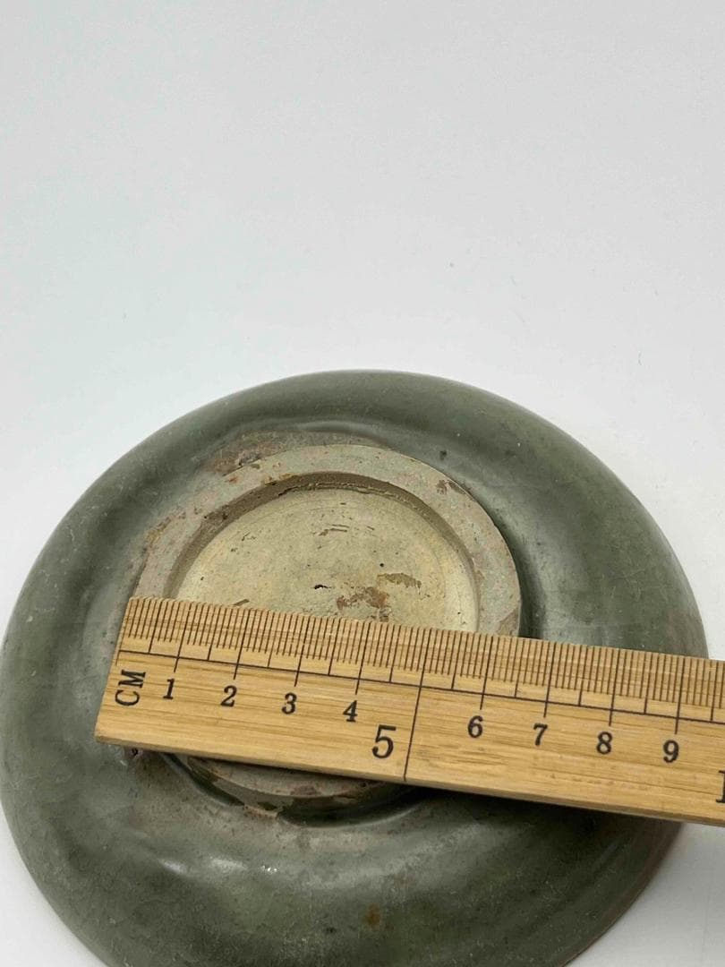 宋時代 青磁 龍泉窯花紋皿 青磁茶盤 希少貴重 鉢 茶碗 唐物(F-