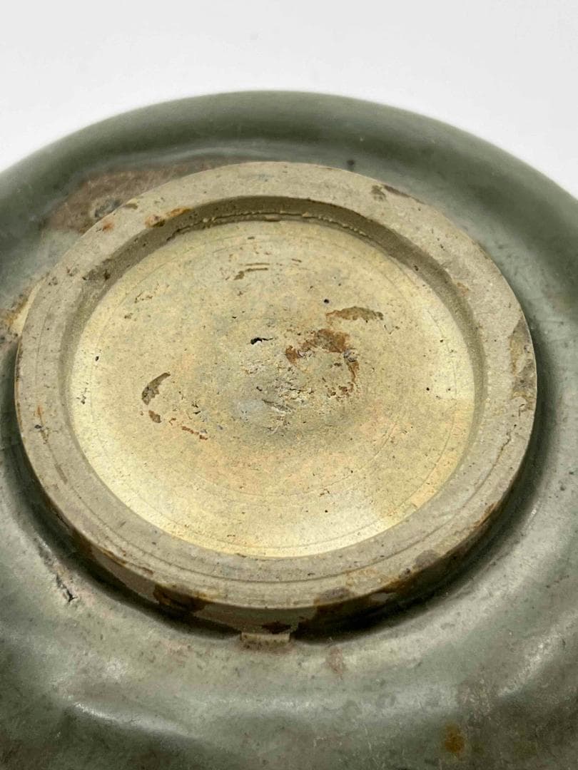 宋時代 青磁 龍泉窯花紋皿 青磁茶盤 希少貴重 鉢 茶碗 唐物(F-