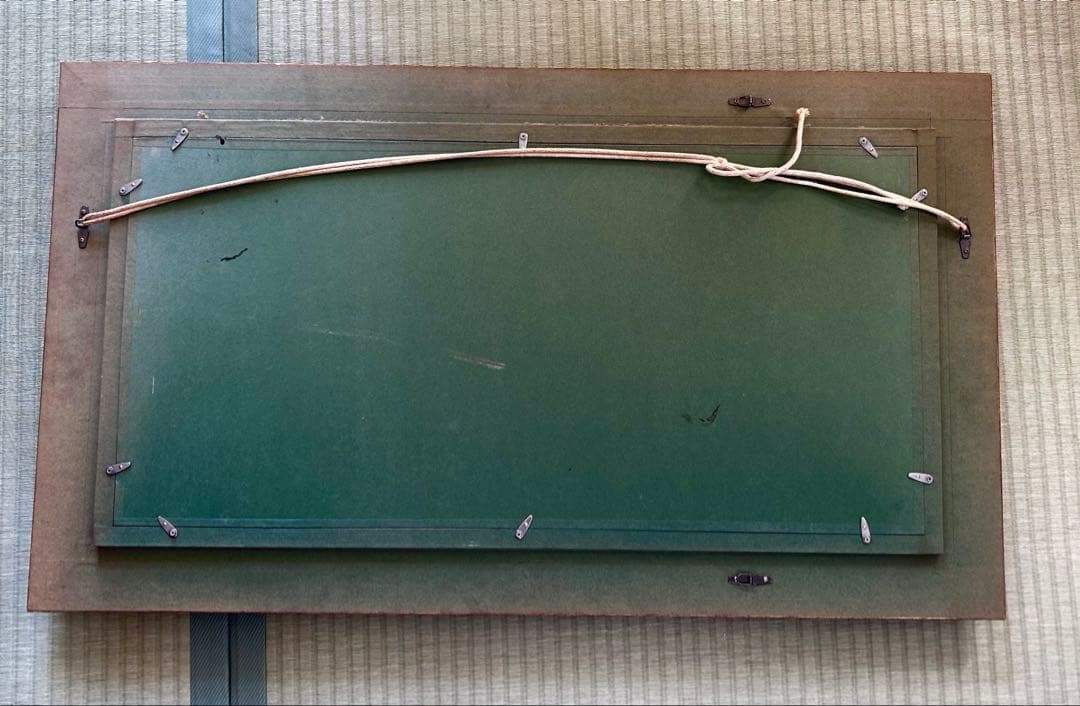 洋画家　時井桂子　油彩画　松花江　肉筆　額装