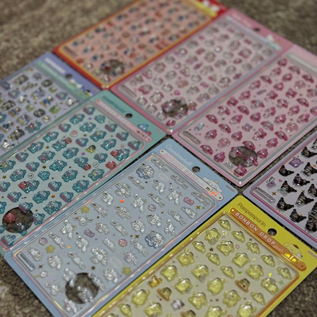 サンリオ ボンボンドロップシール ミニ コンプリート 8種