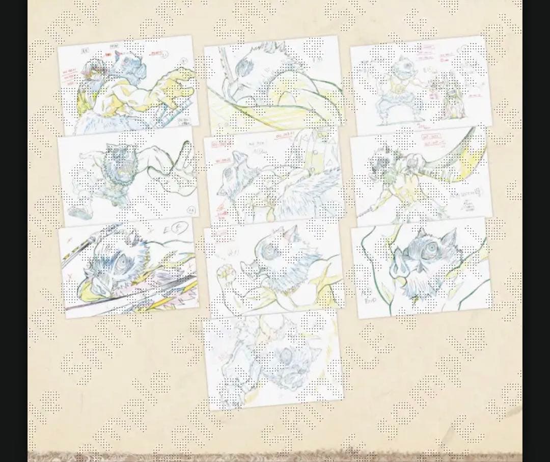 鬼滅の刃　無限列車　遊郭編　絵巻カフェ　原画ポストカード　セット　未開封