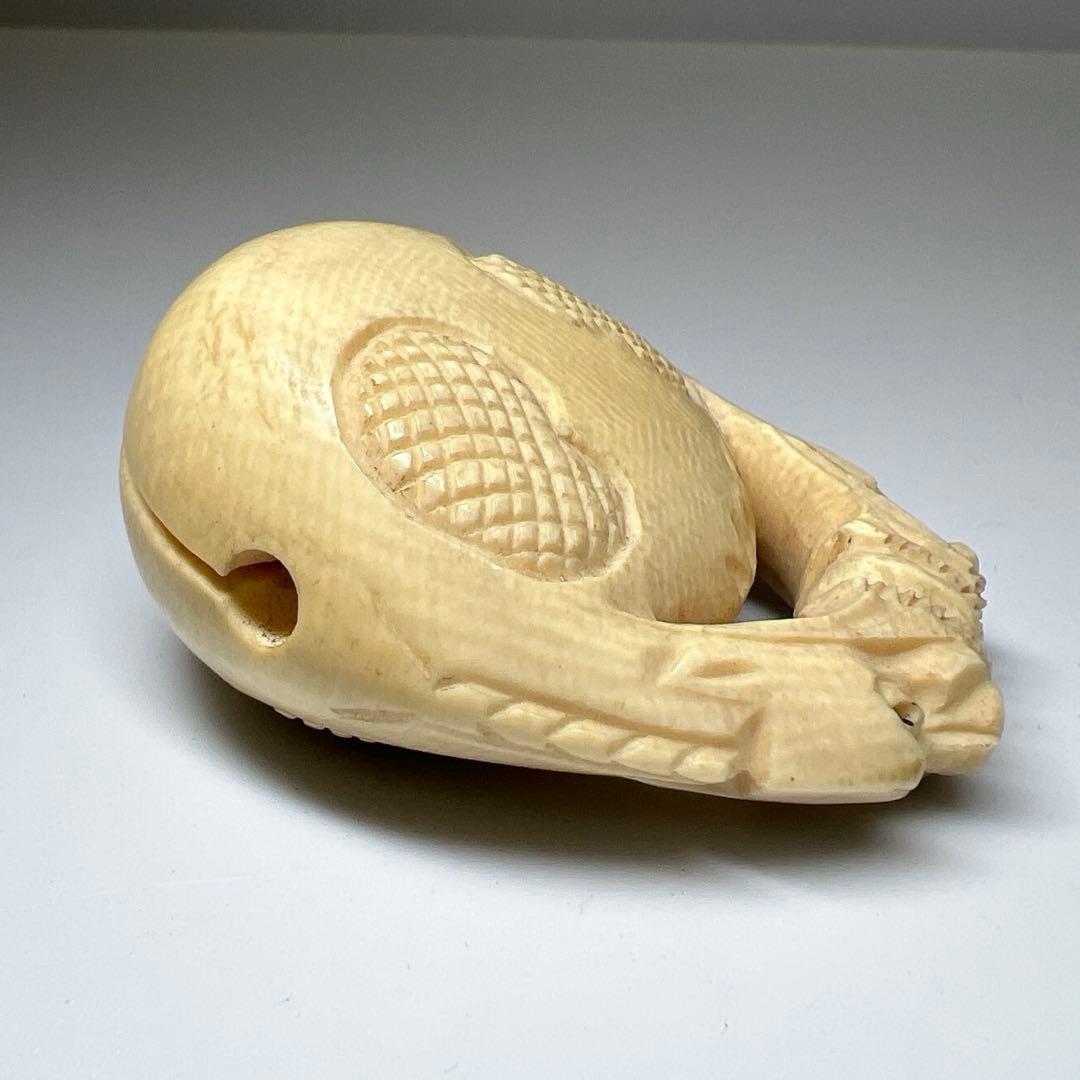 極上木魚根付 45g 東Y8-0109☆2Fタエチ