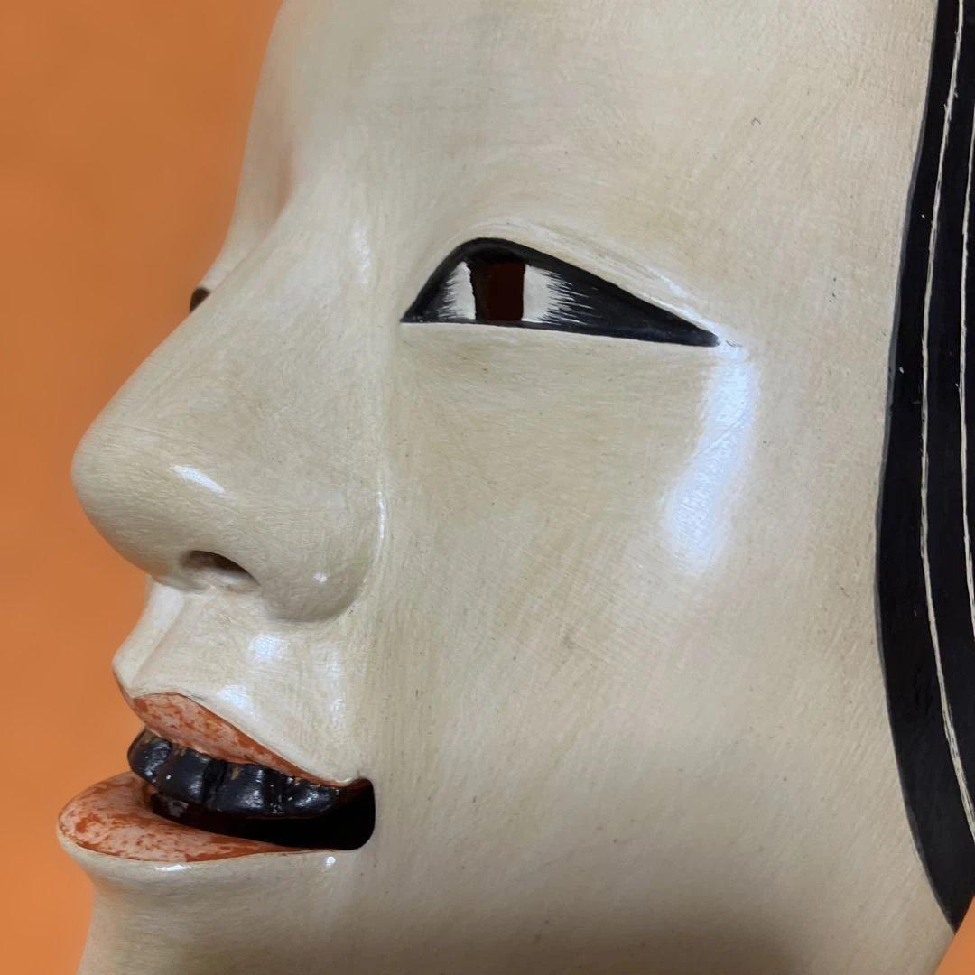 能面 小面 こおもて 木彫り 手彫り 桐箱