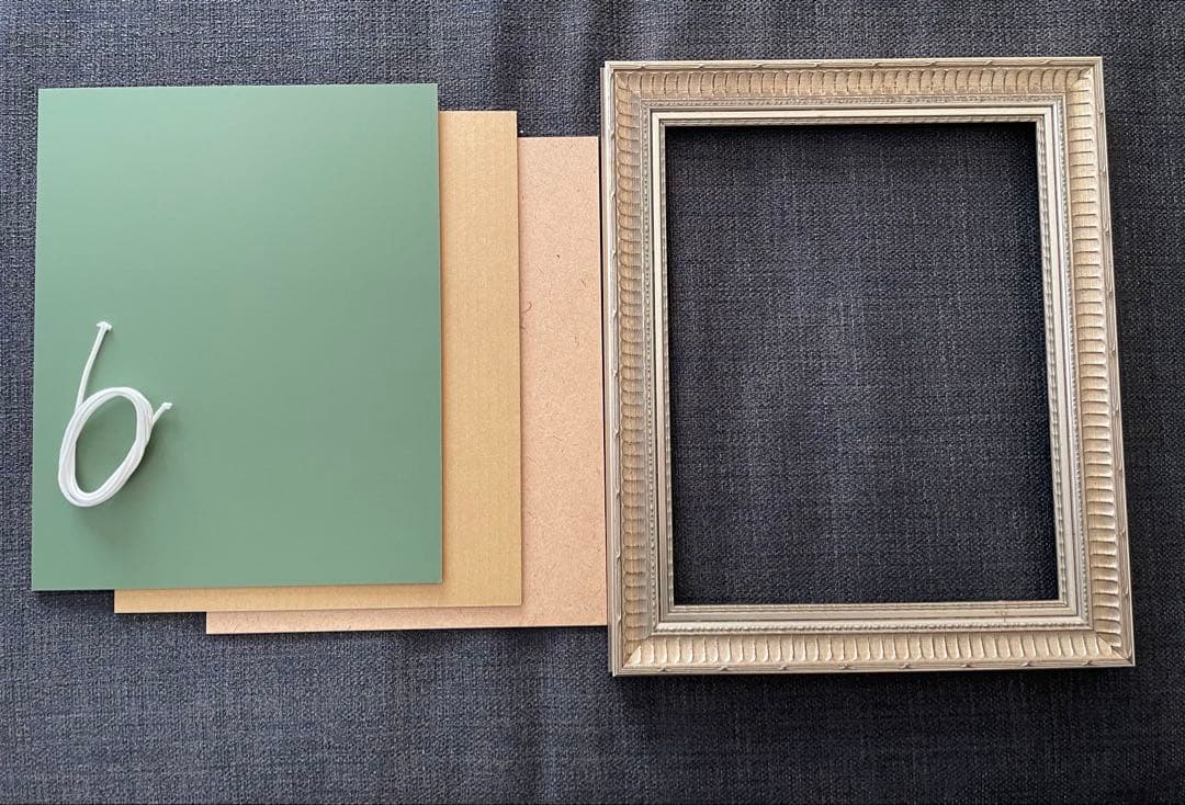 こうの早苗 ブロードリバースで作るミニ額材料セット、本、額縁の3点セット