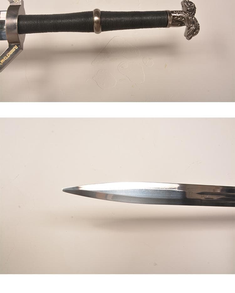 魔法使い3狂猟白狼鋼剣銀剣 日本刀 模造刀 居合刀