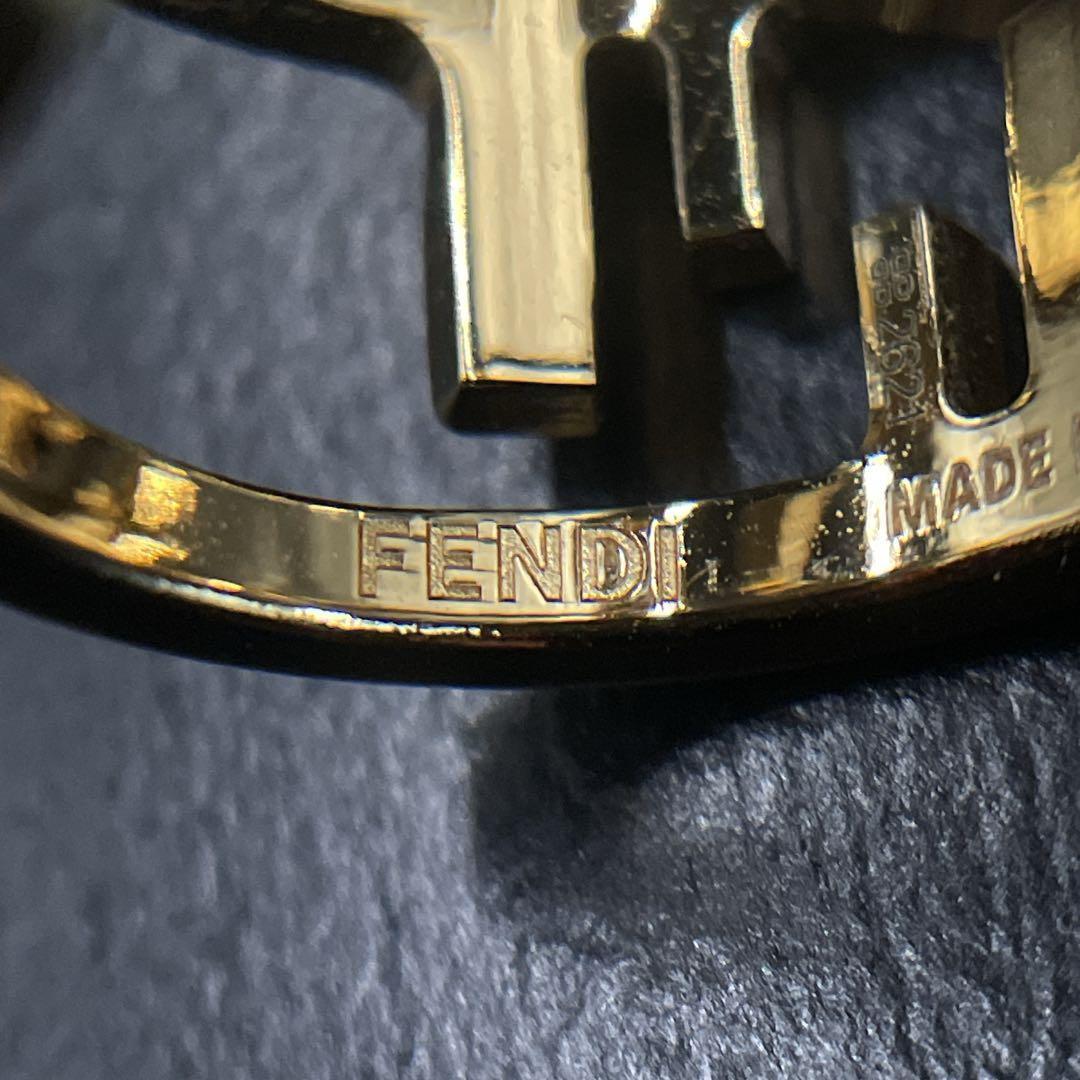 美品　FENDI フェンディ　オーロックリング　FF リング　ゴールド　指輪