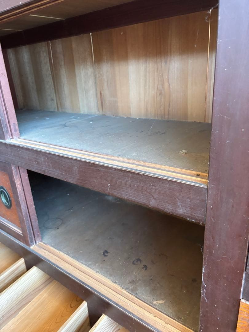 岐阜県揖斐郡池田町まで 水屋箪笥 176×174㎝ アンティーク 時代