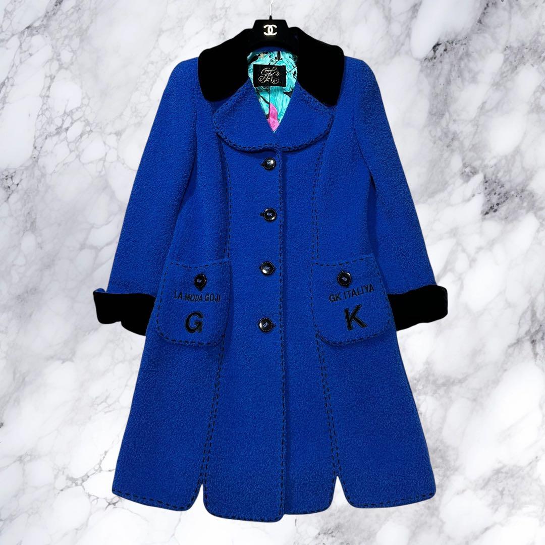 伊太利屋 イタリヤ チェスターコート アルパカ ウール レオパード