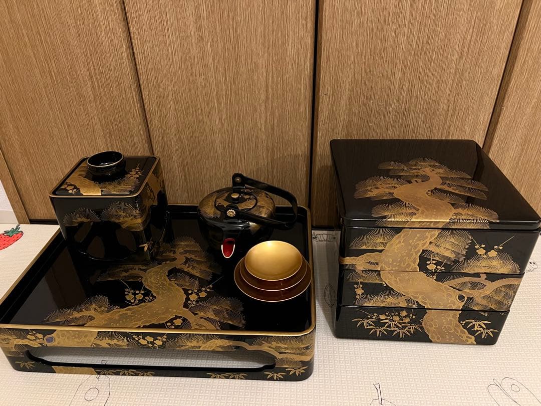 漆本塗り重箱セット