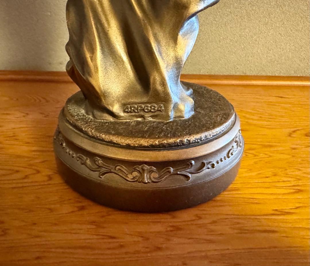 CITIZEN 新平和の女神 振り子置き時計 金色イブシ仕上げ CITIZEN