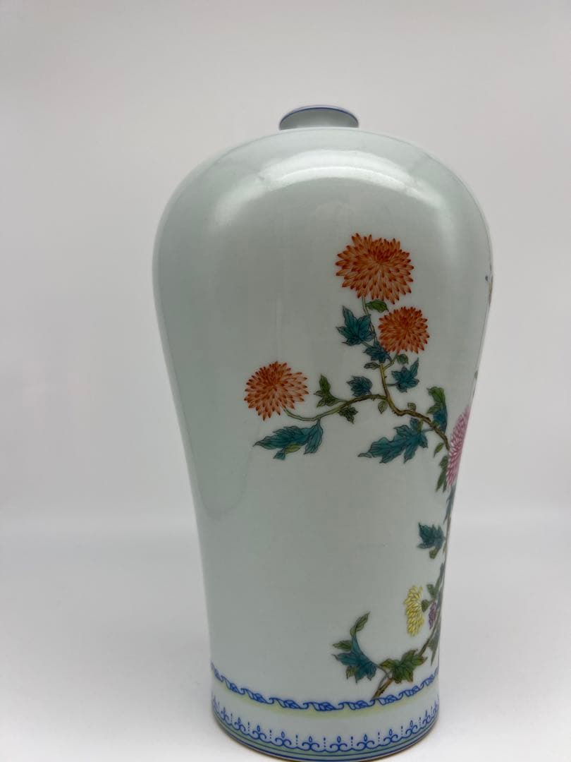 中国民国〜50年代の粉彩梅瓶唐物古美術品　江戸アンティーク骨董コレクション青磁