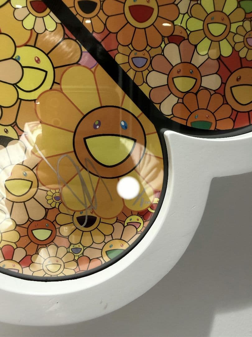 村上隆 直筆サイン入り、エディションプリント お花がスパークル