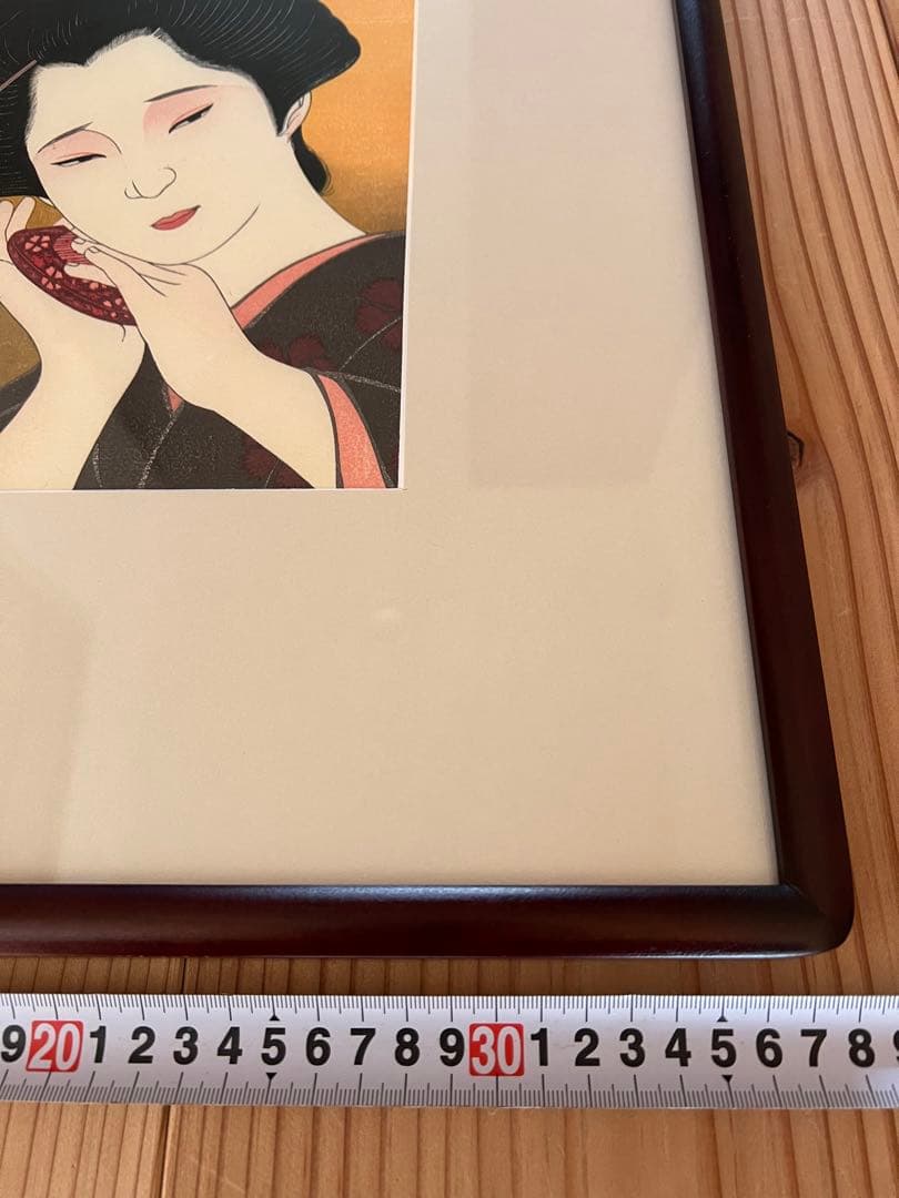 【証明書・箱付き】瀧秀水　木版画　浮世絵　美人画　想い　限定品　日本画　伝統美術