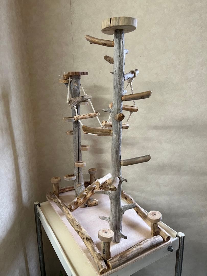 鳥インコ止まり木 流木バードアスレチック 中サイズバードジムバード