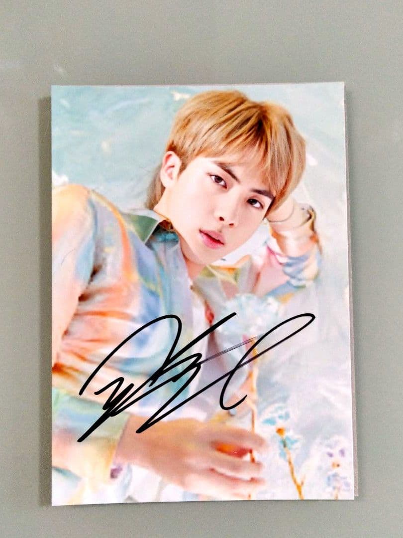 BTS 防弾少年団JINジンサイン入りサイン写真