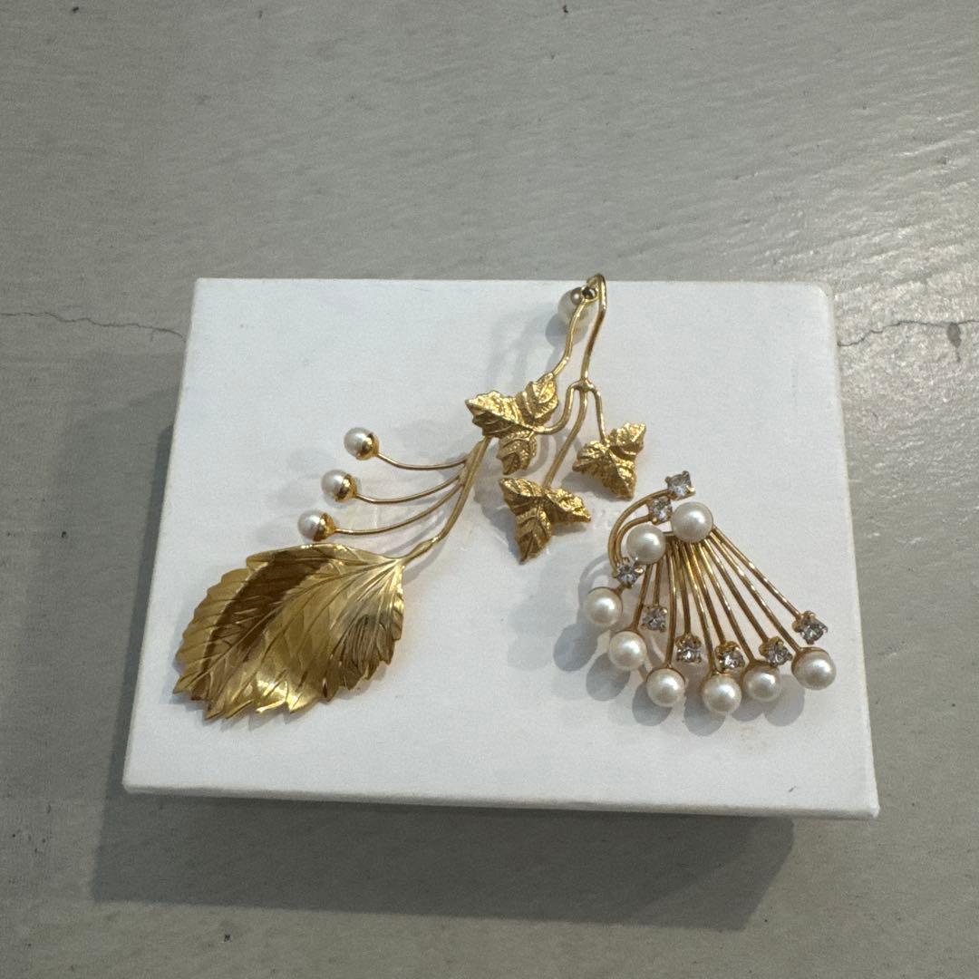 mame Botanical Leaf Asymmetry Earring - メルカリ