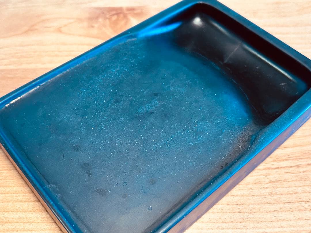 古い 硯 蓋 紫檀