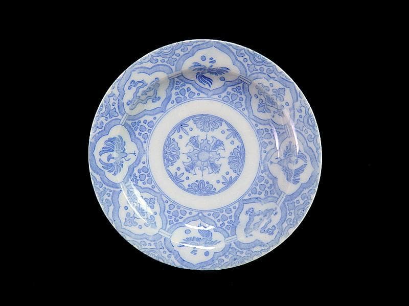 伊万里　印判　花に鳳凰　来栖紋の図　手塩皿　５枚　D567A-BNw