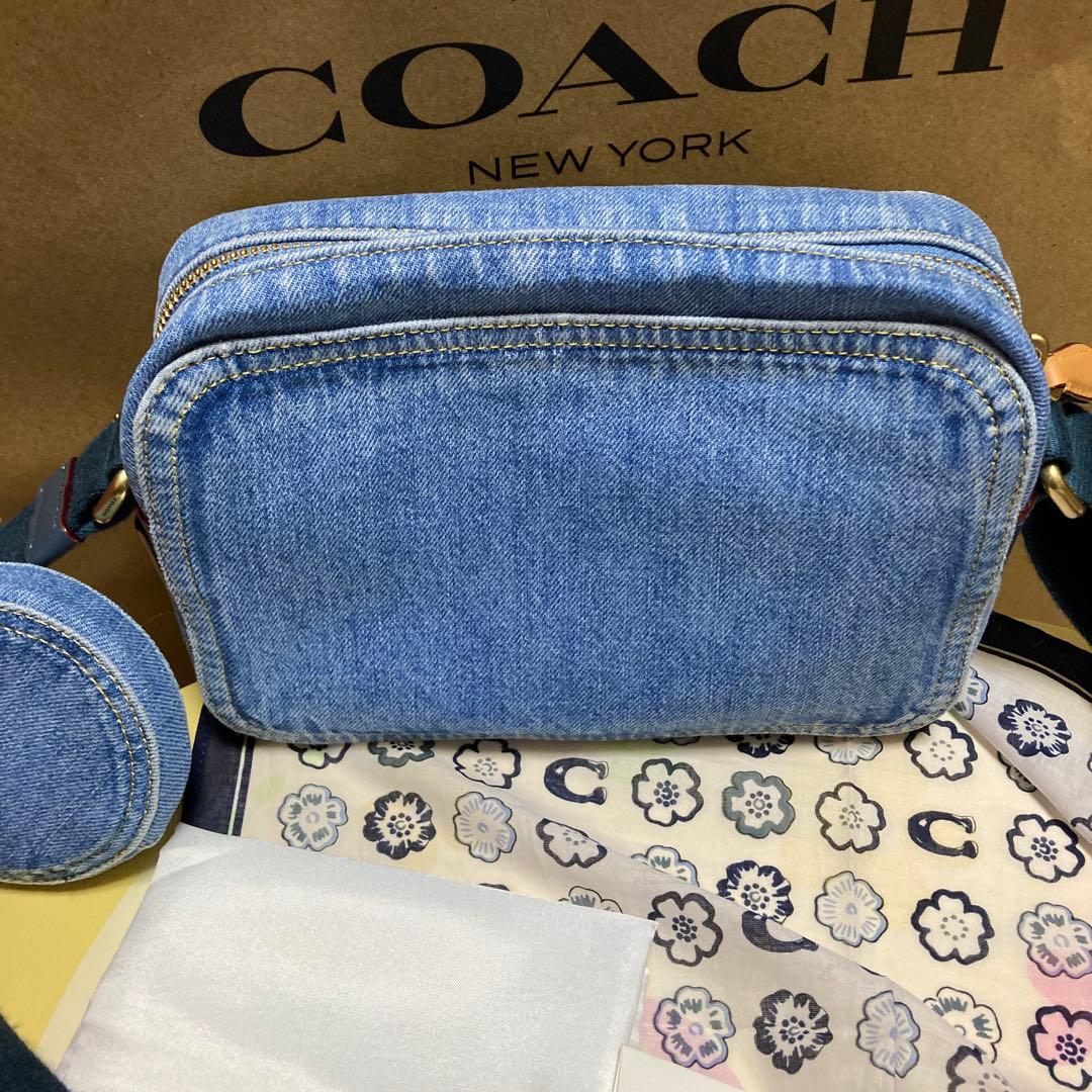 本日のみ出品☆美品☆COACH デニム ショルダーバッグ☆カメラ☆クロスボディ☆