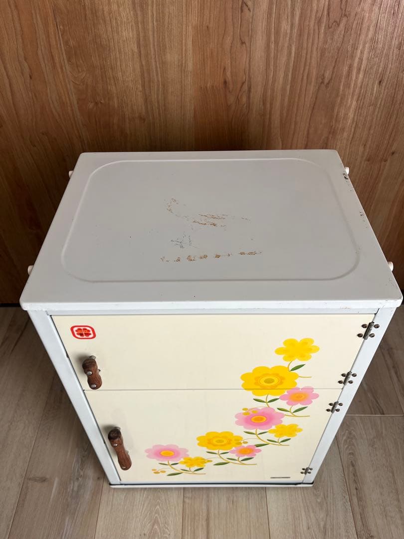 昭和レトロ 食品蚊帳 花柄 スチール HOPE - メルカリ