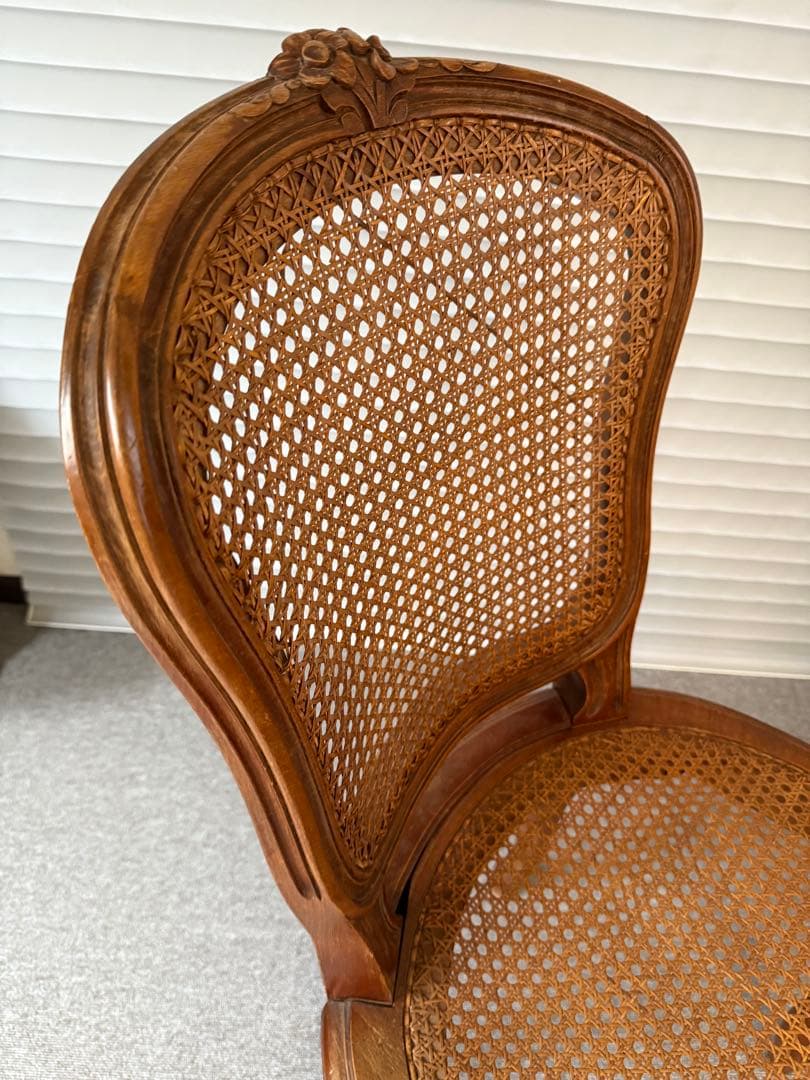 2脚☆刻印アリ】フランス アンティークチェア ダイニングチェア