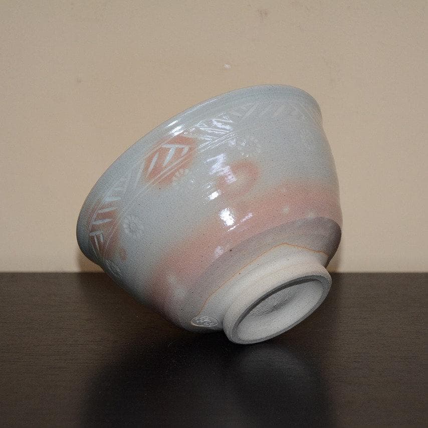 茶道具 数茶碗 9個 御本三嶋茶碗 田中渓峰造 共箱付 中古品 送料込み