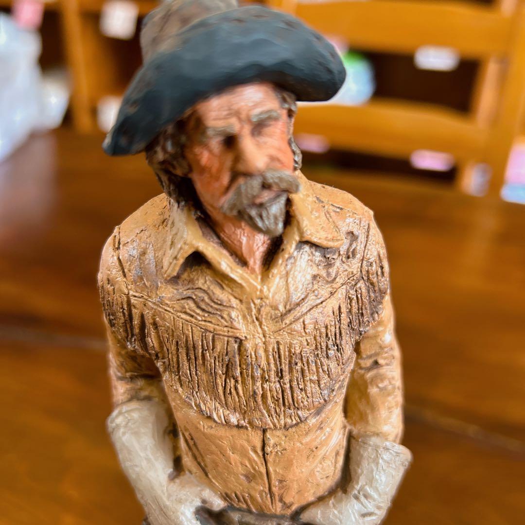 マイケルガーマン作 アンティーク アメリカンインテリア カウボーイ 彫刻