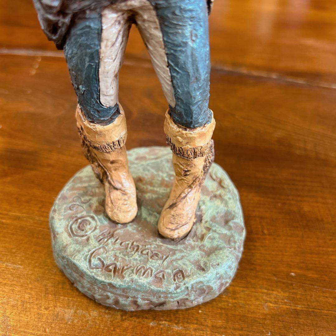 マイケルガーマン作 アンティーク アメリカンインテリア カウボーイ 彫刻