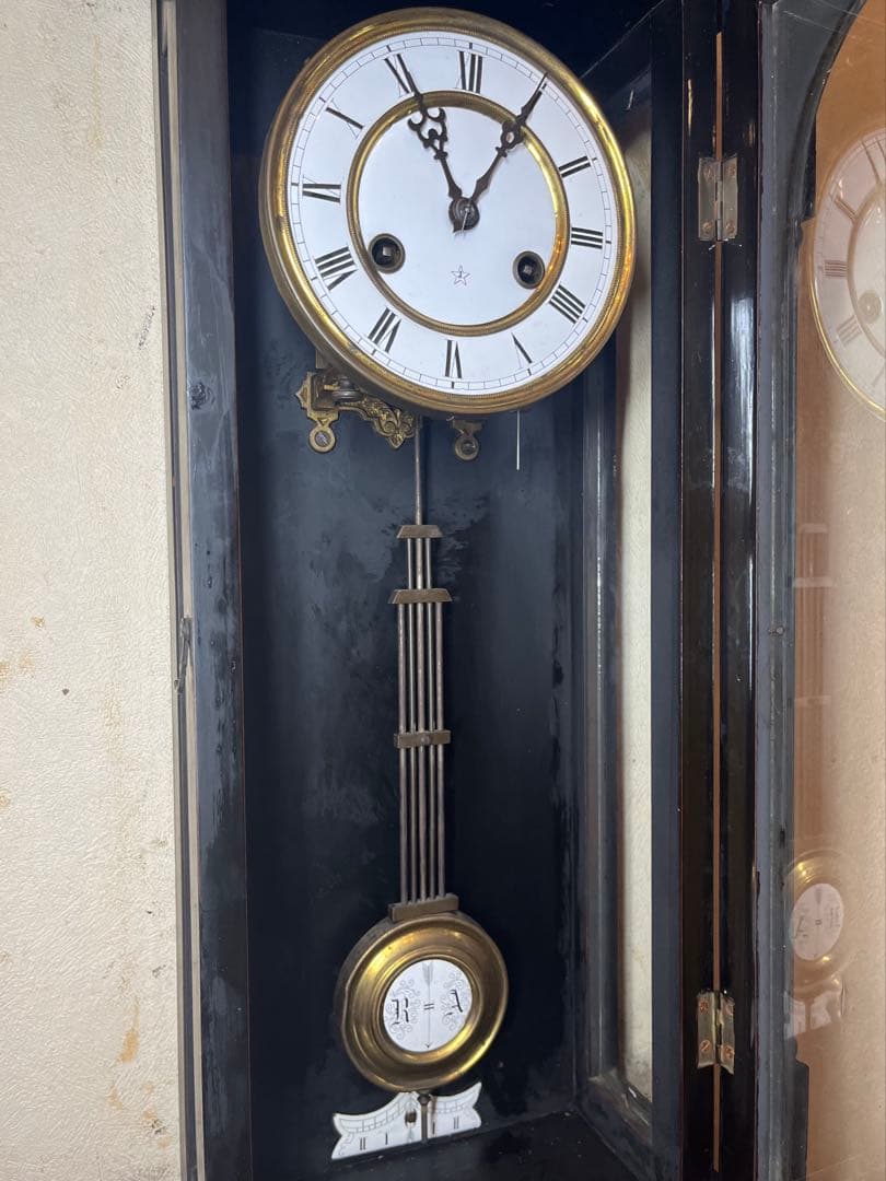 ユンハンス　柱時計　古時計　振り子　レトロ　ゼンマイ　ボンボン　精工舎