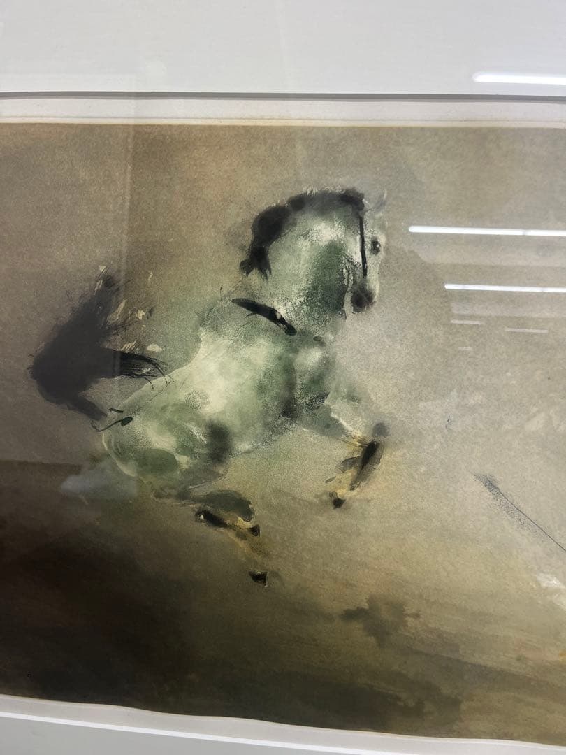 リトグラフ モティ 乗馬 107/120 直筆サイン 美術品・アンティーク