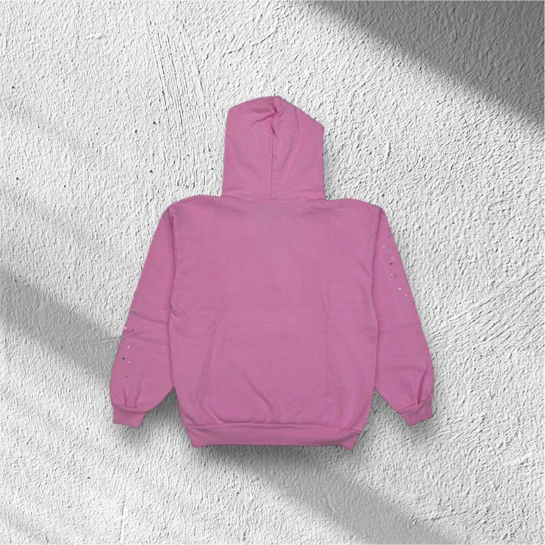 Sp5der Spider worldwide パーカーピンク