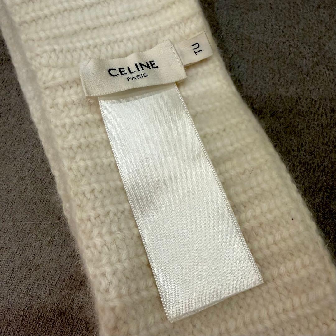 CELINE セリーヌ アンゴラ ロゴ ヘアバンド スキズ